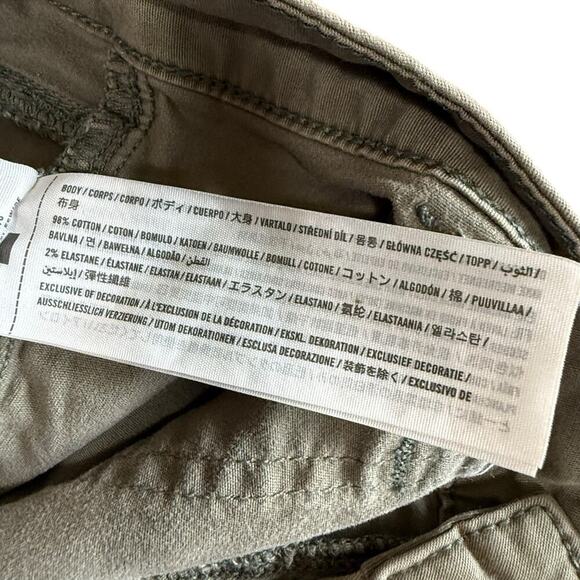 Hollister Cargo Pants Ultra High-Rise Baggy Green Womens 12R Wide Leg Grunge - Picture 6 of 13